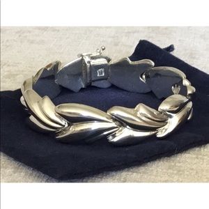Vintage Sterling silver MILOR Leaf bracelet
